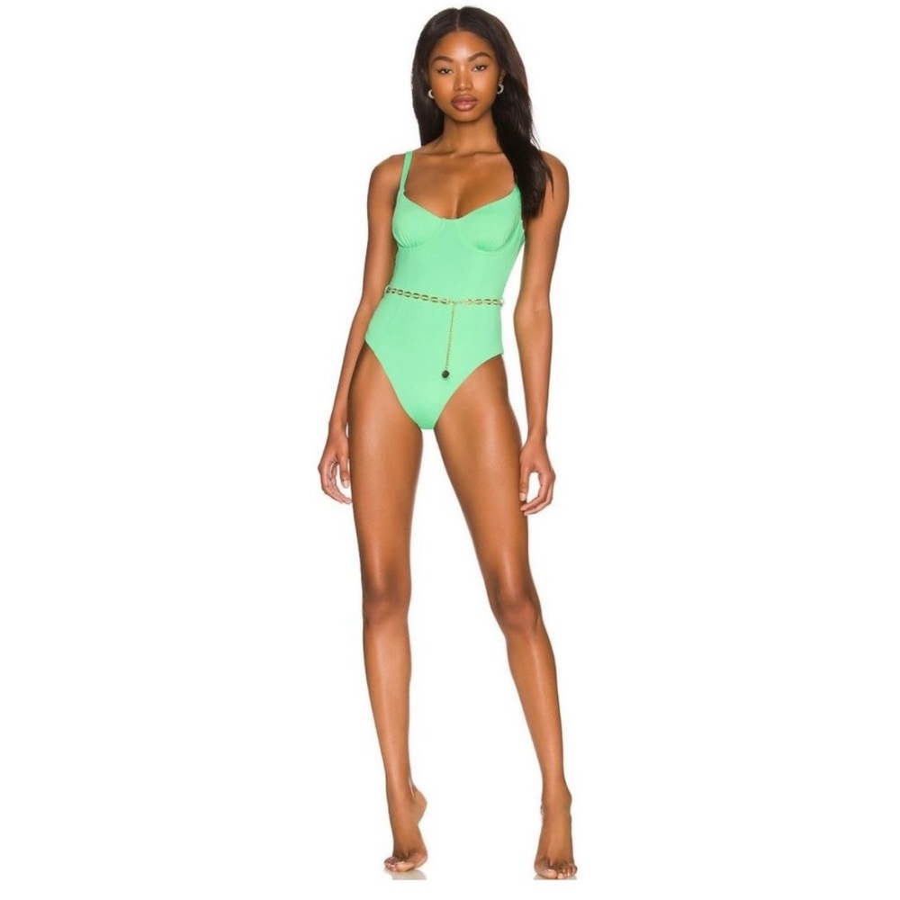NEW WeWoreWhat Danielle 3.0 One Piece Bright Green